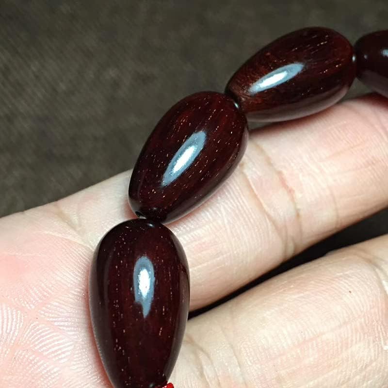 小叶紫檀【笑弥勒】2.0 * 1.2水滴珠搭配笑弥勒笑 手串高油密玻璃底(小叶紫檀笑弥勒)