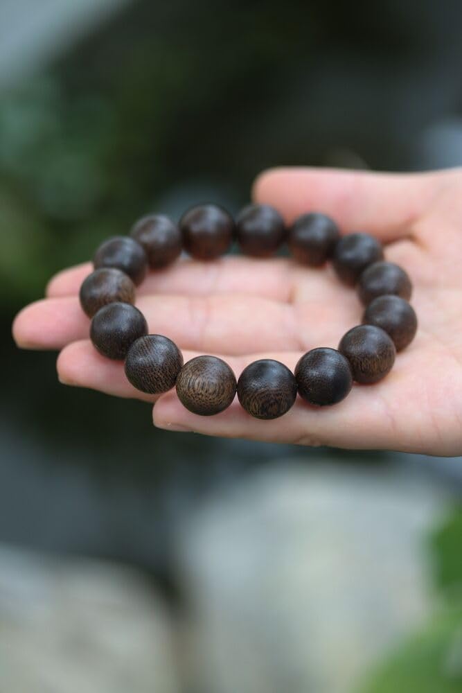 Agarwood 15mm Brunei Snakeskin Agarwood Strand Buddha Bead Rosary