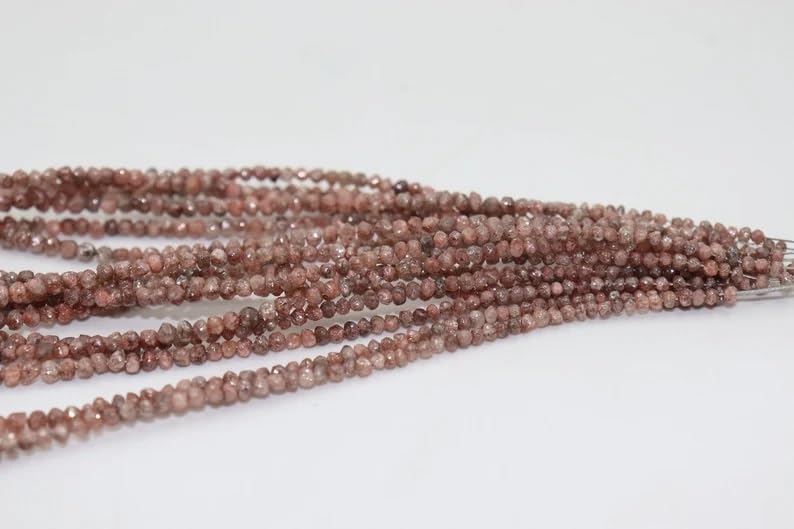 AAA Quality Natural Pink Diamond Uncut Beads 3.5mm Pink Rough Diamond Bead Pink Diamond Chip for Jewelry Making Crafts