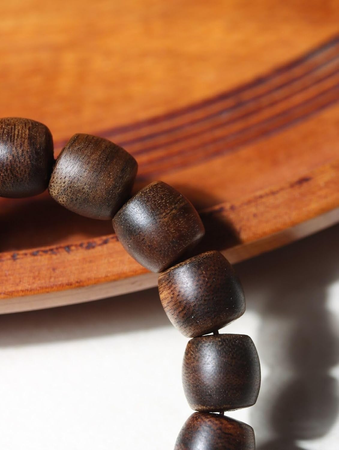 Agarwood 12mm×17pcs Fusen Red Earth Agarwood Drum Beads Nine Points Sinking Buddha Beads