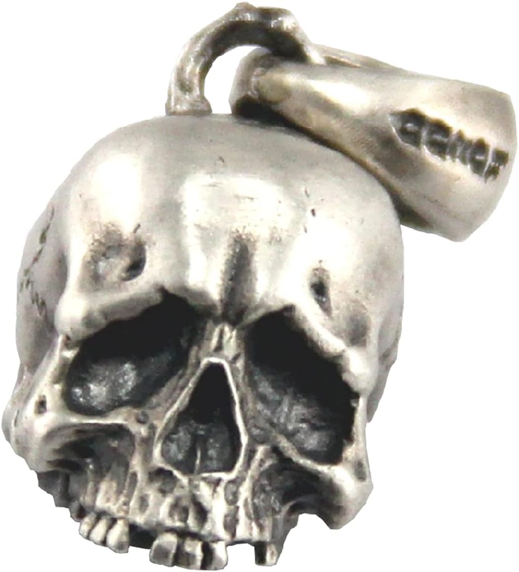 S925 Sterling Silver Half Tooth Skeleton EDC Bead DIY Paracord Keychain Bead Bracelet Accessories Bead,Necklace Pendant Bead,Lanyard Bead,Brass Charms