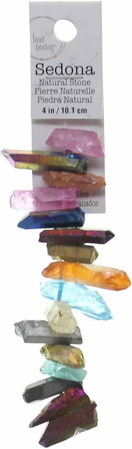 Bead Landing Sedona Multicolor Quartz Crystal Beads, 12 Pack