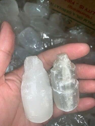 ZnranyiiXY Bulk Selenite Lot of 20 Pieces - Rough Towers with Imperfections See Pictures
