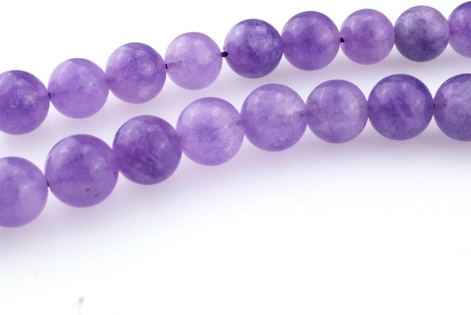 Muslims Islamic Dhikr 33 Tasbeeh Tasbih Prayer Beads, Purple Jade Stone Beads with Tassel
