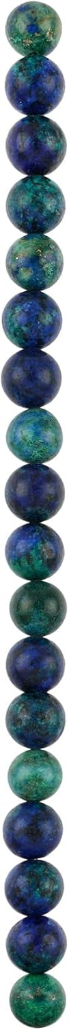 Bead Landing Chrysocolla Round Beads, 10mm, 12 Pack