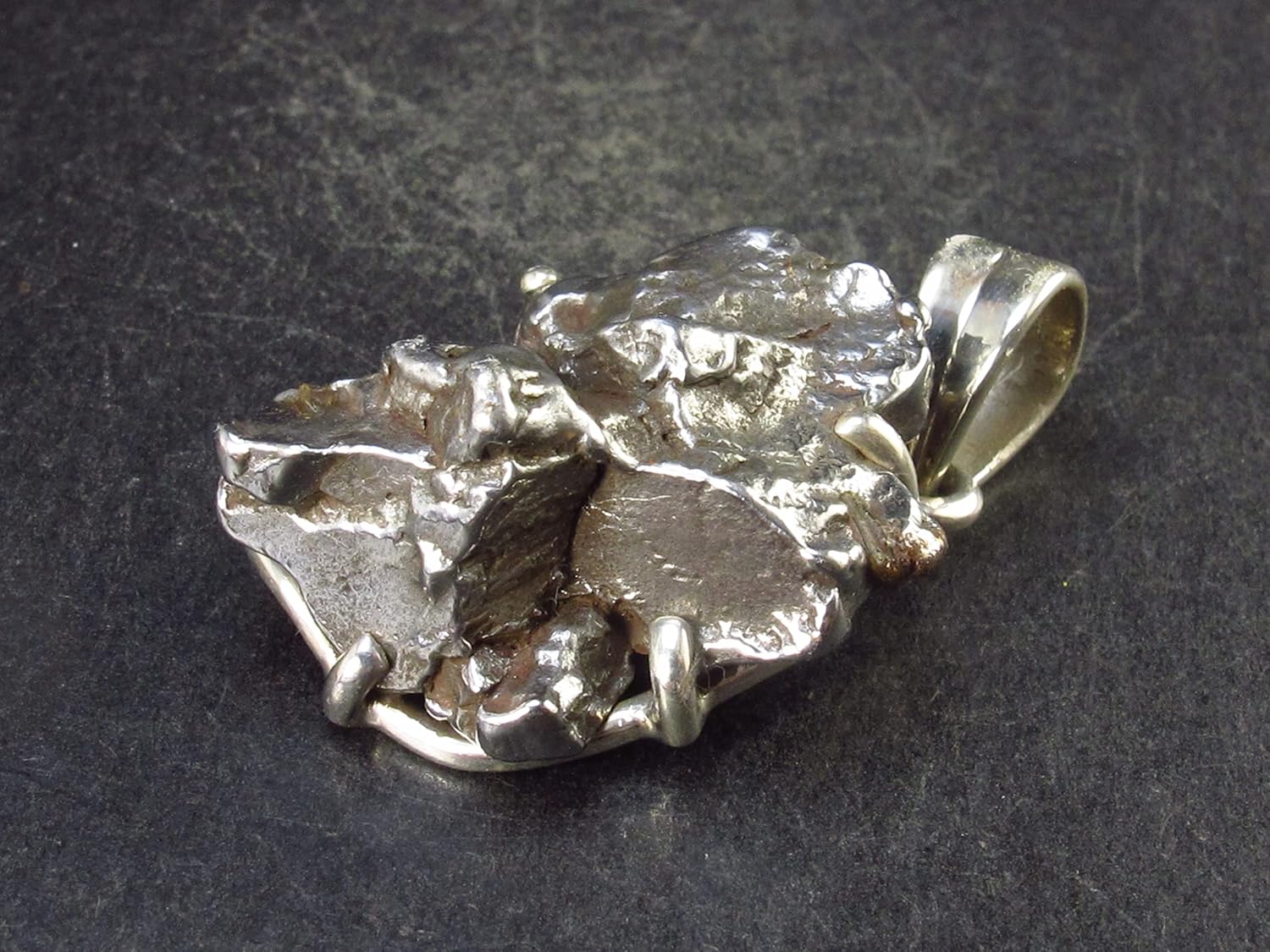 Campo Del Cielo Meteorite Silver Pendant From Argentina - 20.0 Grams - 1.5