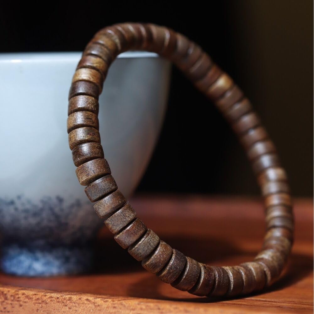 Agarwood Nha Trang White Chess Agarwood Skewer 4 * 7mm Buddha Bead Rosary Bead Submerged