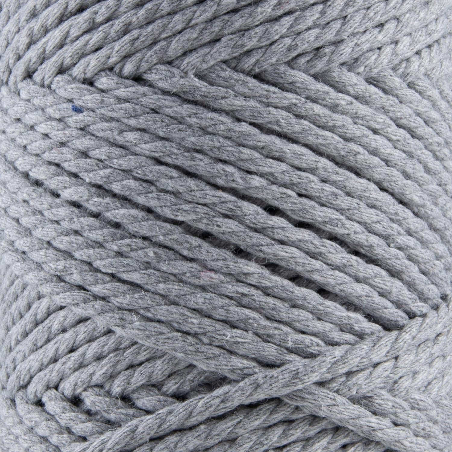 8 Skeins of Sensy Premium Macrame Cord 3mm 100 Percent Cotton, 245 Feet, 3 Strand Twisted, Macrame Rope, Macrame String Cotton Yarn, Macrame Yarn (Silver)