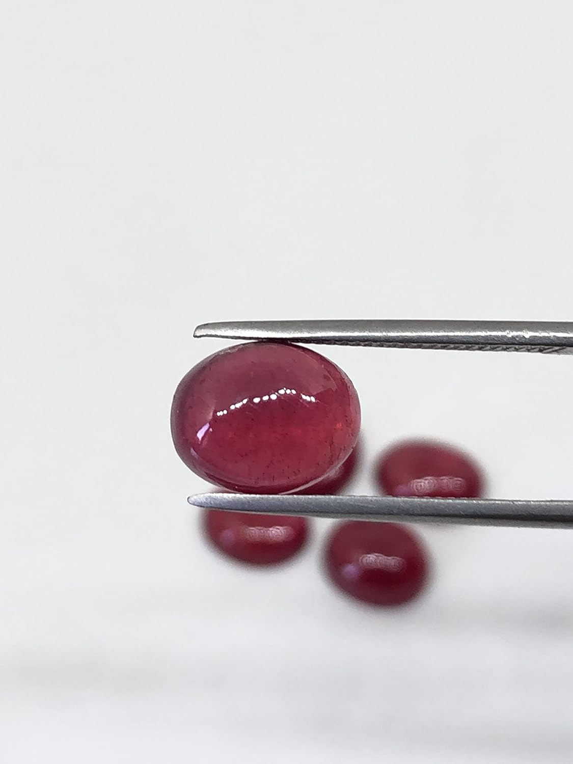 17.88 Ct Natural Deep Red Ruby Oval Shape Cabochon Size 10x8 mm Top AAA+ Quality Wholesale 5 Pieces Lot Loose Gemstone For Making Pendant, Earring, Ring Jewelry