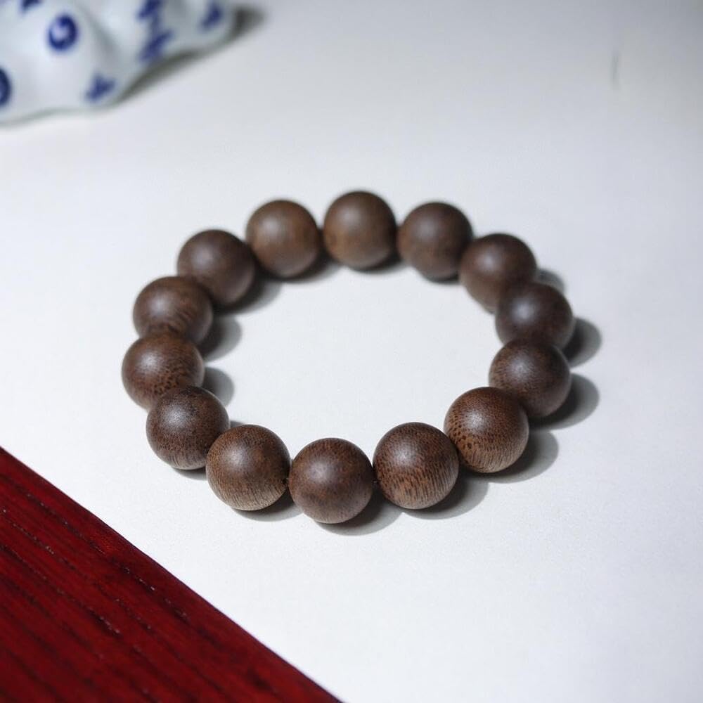 Agarwood Brunei Black Oil Old Material Agarwood String 18mm Buddha Bead Rosary Beads