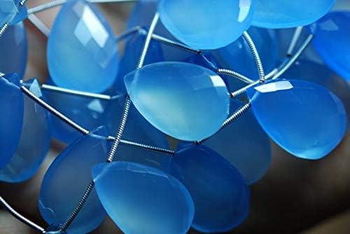 7 Inches Strand,Full Strand, Natural White Chalceny Micro Faceted Onion Shape Briolettes 8-9mm Code-HIGH-57173