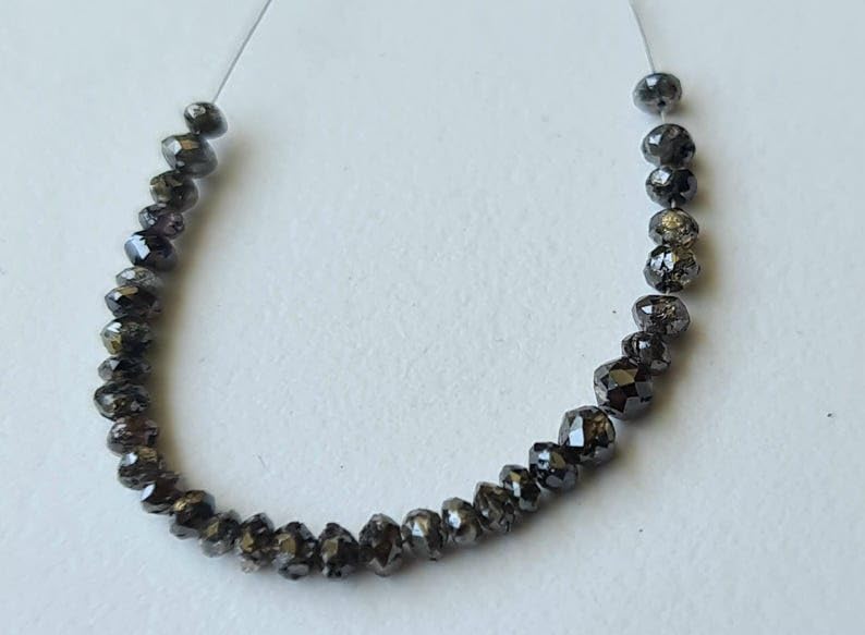 2.5-3mm Cognac Brown Sparkling Faceted Diamond Rondelle Beads, Diamond Beads Rondelles For Jewelry (2Pcs To 10Pcs) - PDD889