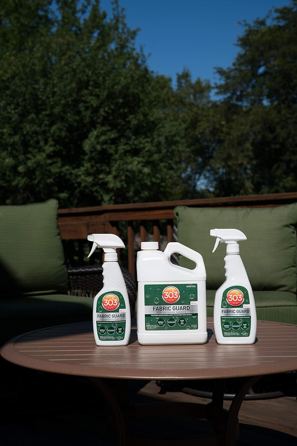 303 Products Fabric Guard – Water Repellent & Stain Shielding Fabric Protector Spray, Safe for All Outdoor Upholstery Fabrics, Easy to Use, Manufacturer Recommended Fabric Spray 1 Gallon (4 Pack)