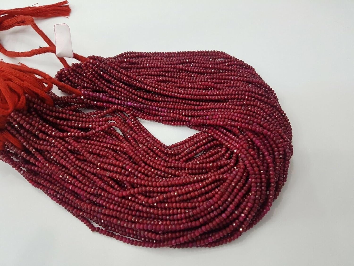 Ruby Corundum Laser Faceted rondelles Gemstone for Jewelry 2.6-2.8mm 50 Strand CHIK-STRD-87790