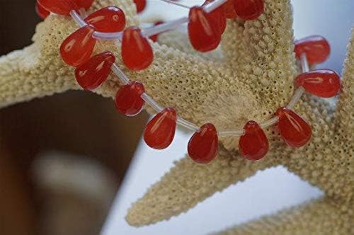 ruby jade teardrops 13x8.25 mm pack of 8