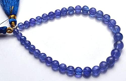 1 Strand Natural 7.5 Inch Strand Super Finest, Super Rare,Tanzanite Smooth Round Balls Briolettes 4.5 to 7 MM