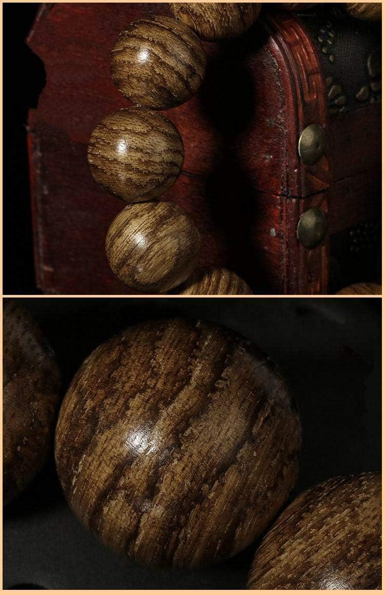 GLW Tarakan Genuine Natural Wild Agarwood Aloewood 15mm Malas Prayer beads #4942
