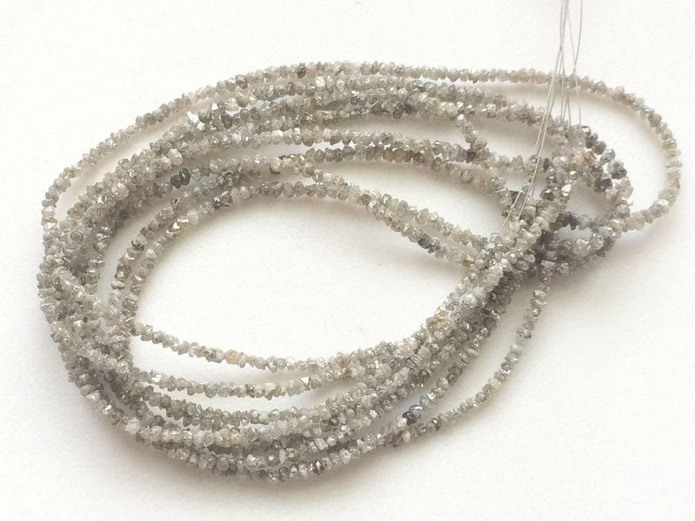 2-3mm Champagne Brown Rough Diamond Chip Beads, Champagne Brown Raw Diamond, Raw Uncut Diamond Beads For Jewelry (4IN To 16IN Options), 2-3 MM