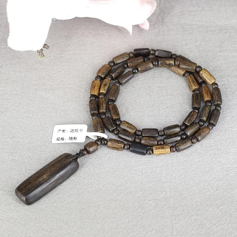 达拉杆沉香项链 老料男士佛珠木质手链木珠檀香珠子清香 (达拉干随型沉香项链)