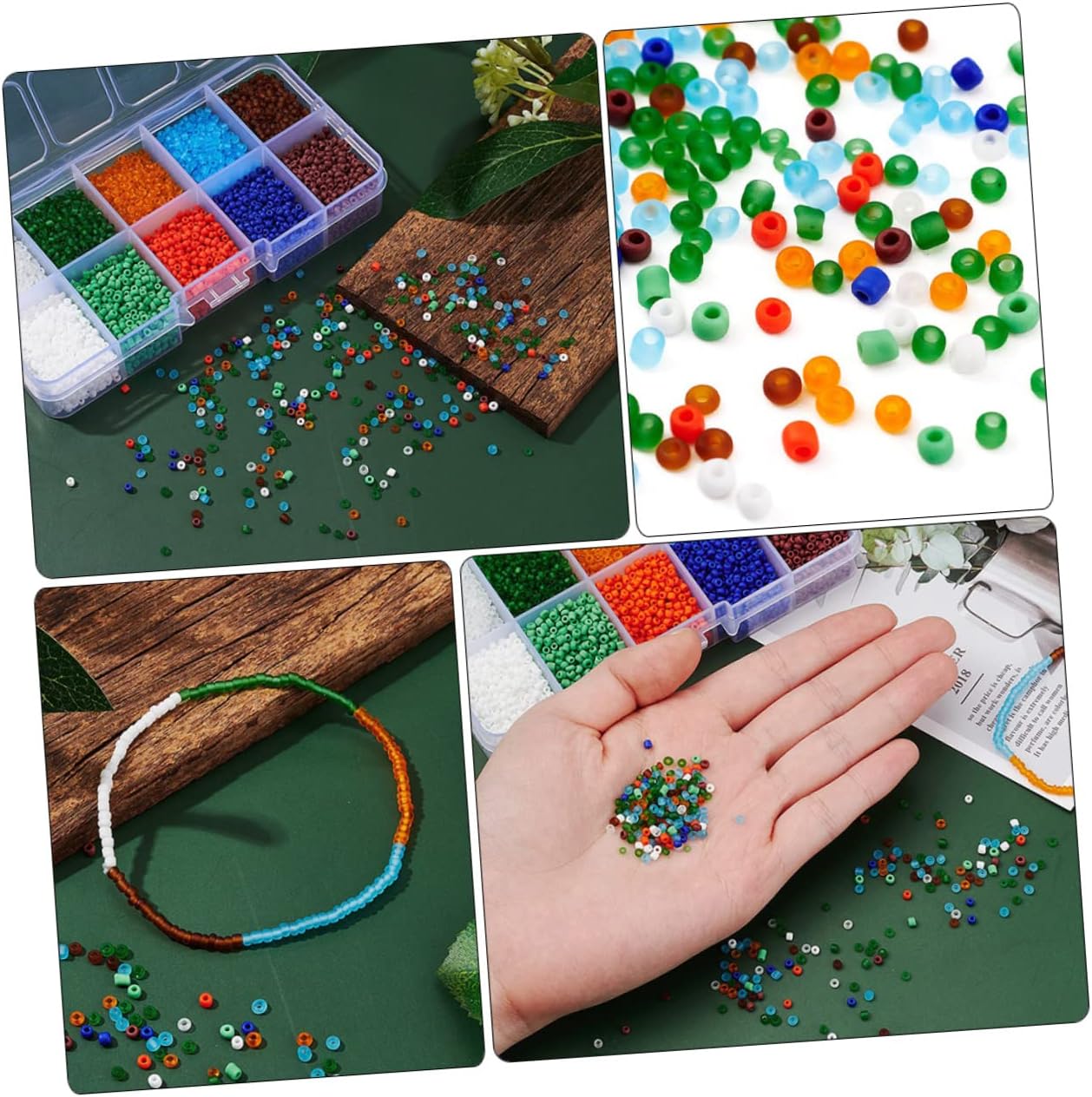 5 Boxes Glass Beads Bracelet Loose Beads Earring Making Supplies Bead Bracelet Kit Glass Ornaments for Crafts Handmade Necklaces Beading Kit Necklace Beads Beaded