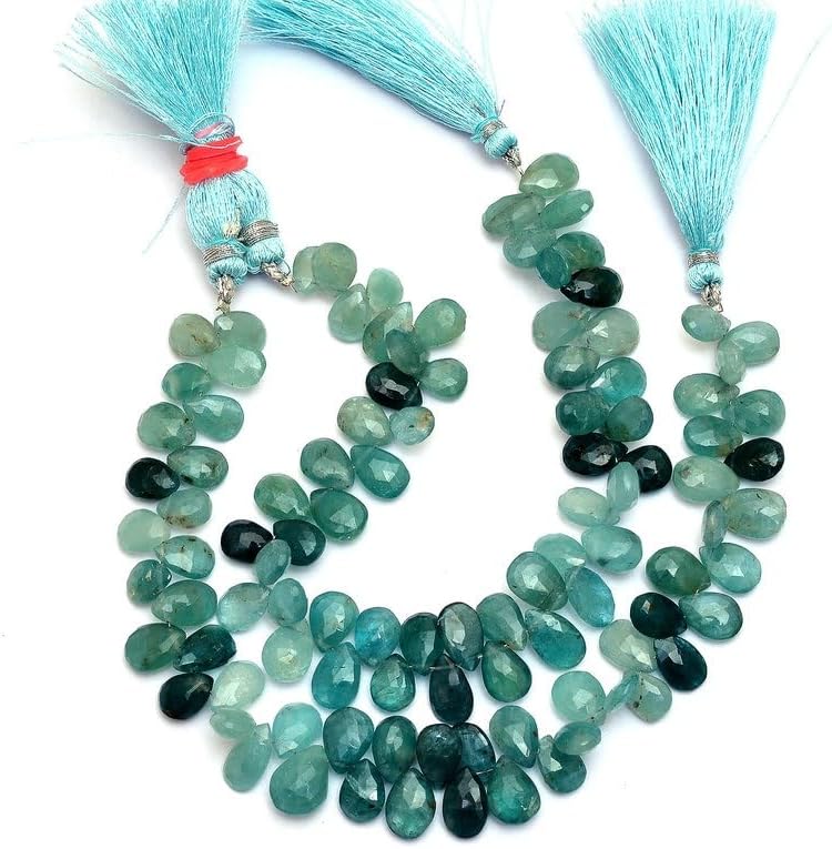 8 inch Strand of Natural grandidierite 7x10mm pear Faceted briolette Beads for DIY Jewelry Making. |BRIO_03552