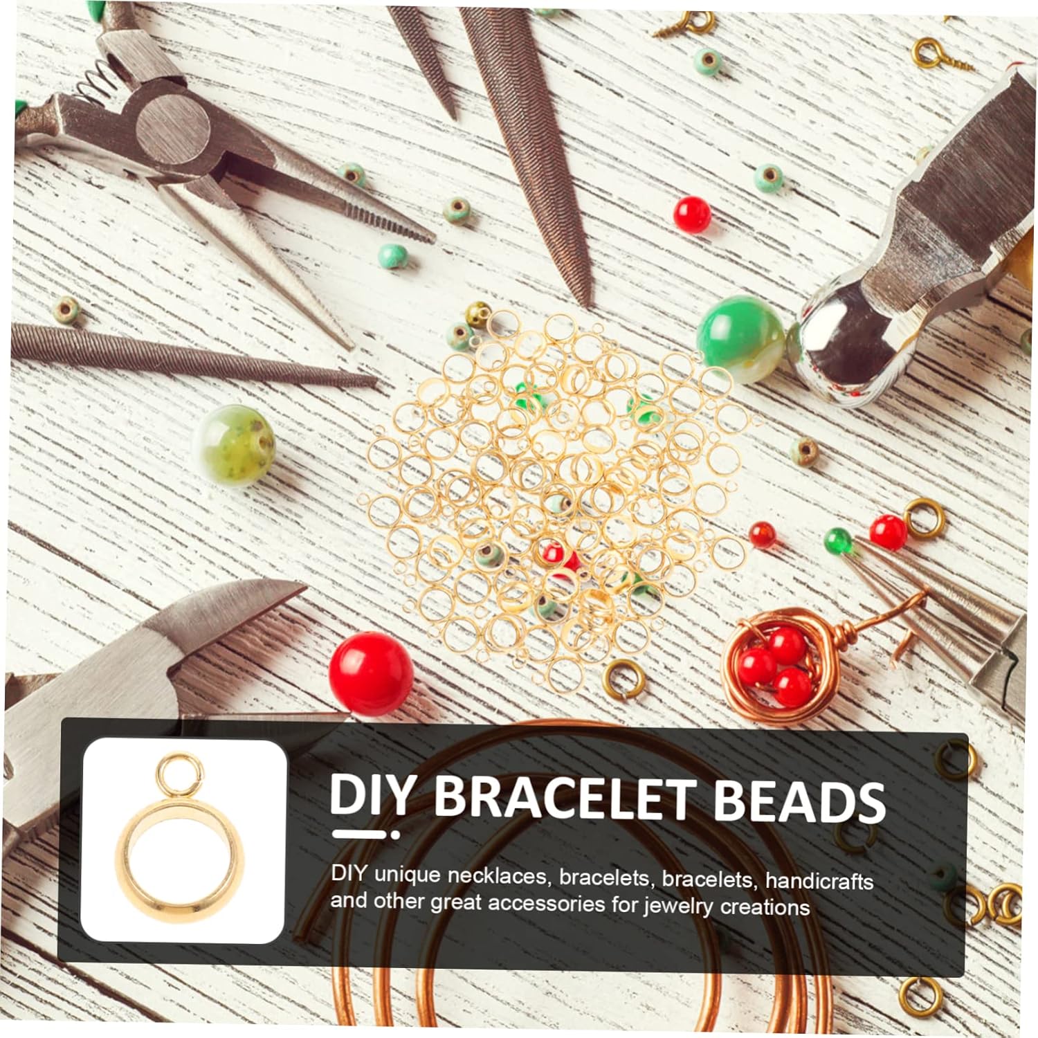 500pcs Stainless Steel Bail Beads Hanger Links for Jewelry Making DIY Accessories