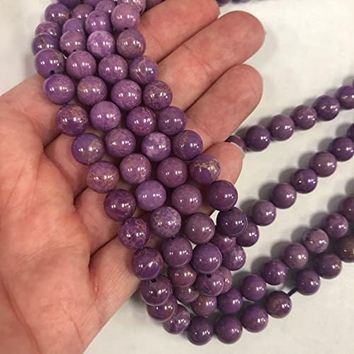 13 inch Strand of Natural gem Phosphosiderite, 8mm Round Smooth Beads for DIY Jewelry Making. | Beads_06177, As Per Photo