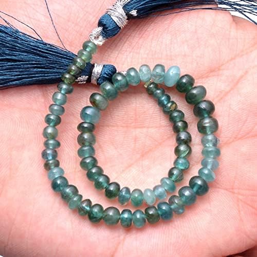 13 inch Strand of Natural gem Grandidierite, 4-6mm rondelle Smooth Beads for DIY Jewelry Making. | Beads_03818