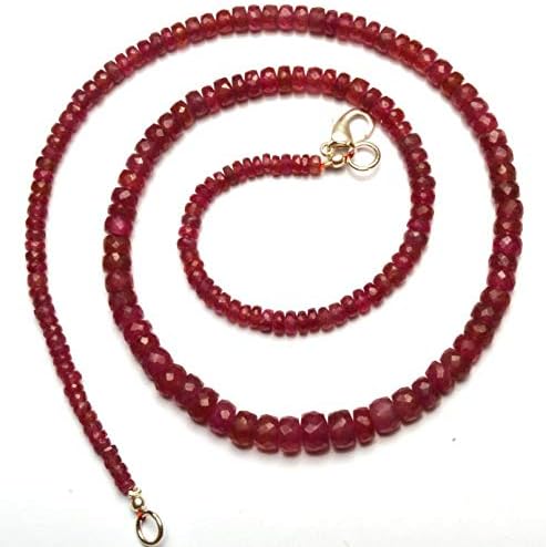 Super Rare Pink Sapphire 3 to 7MM Faceted Rondelle Beads 18 Inch Full Strand Pink Sapphire Super Quality Beads Finished Necklace