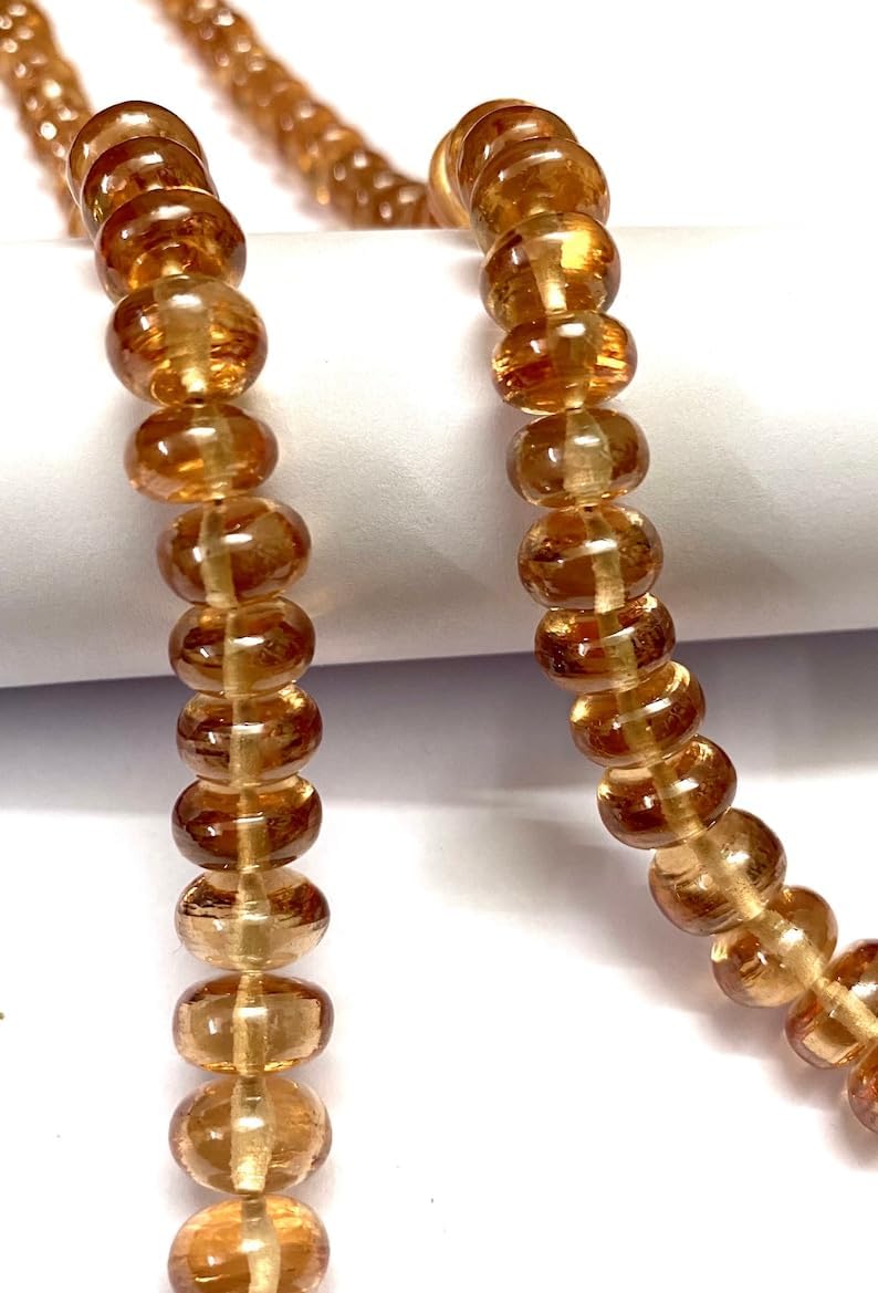 Natural Zircon rondelle soomth Beads 7x11 15 inch Long String Jewelry Making Gemstone Beads for Necklace Bracelet