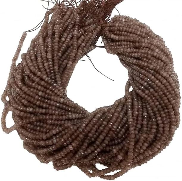 Chocolate Moonstone Chalcedony Rondelle Beads Measure 3-4mm 13.5 Inch lot of 25 Strands CHIK-STRD-99233