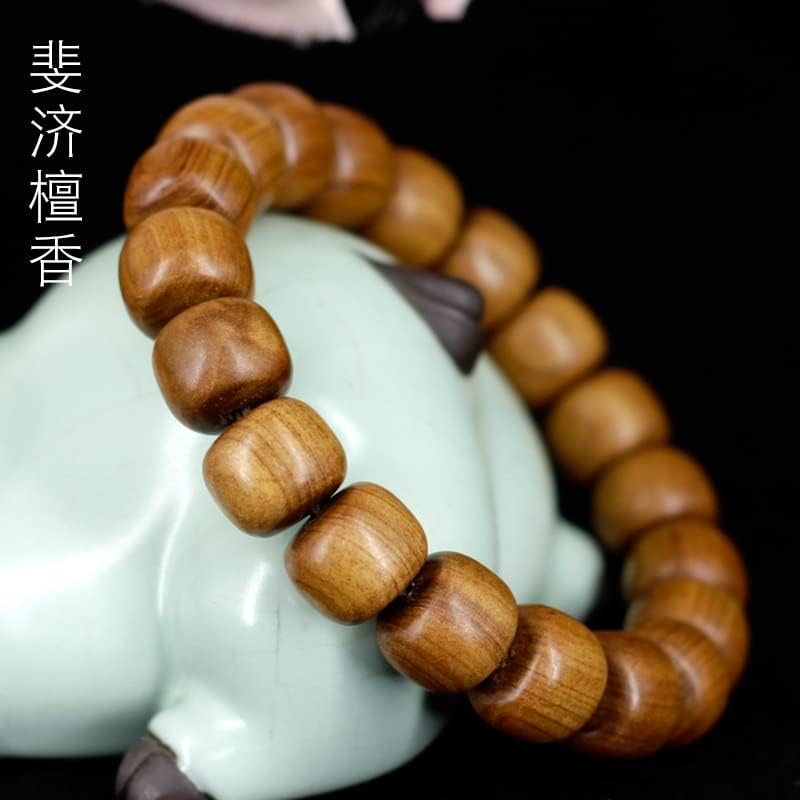 斐济檀香桶珠1.3 * 1.1 * 19颗手串念珠手持 男女款佛珠手链(斐济檀香桶珠)