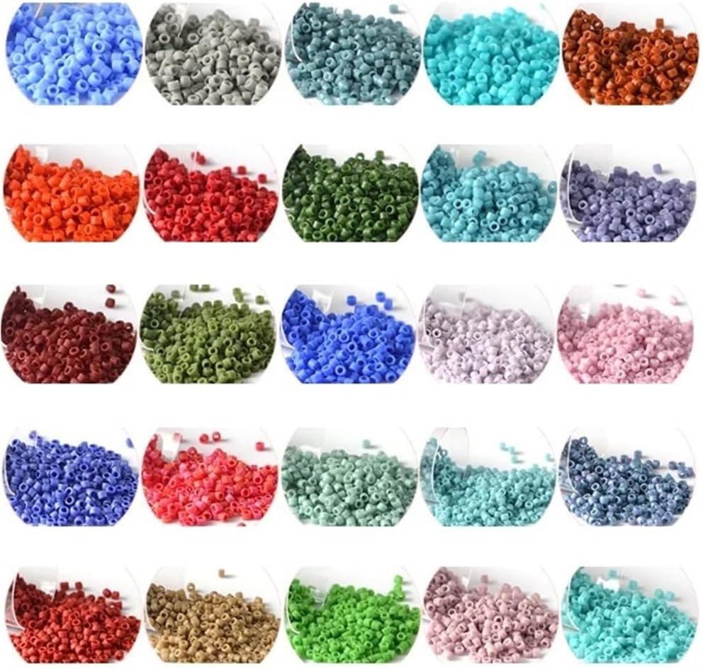 50g Ceramic Millet Beads Circular Red, 1.6 * 13mm Large-Hole Scattered Pearls for DIY Craft and Jewelry Making(Black)