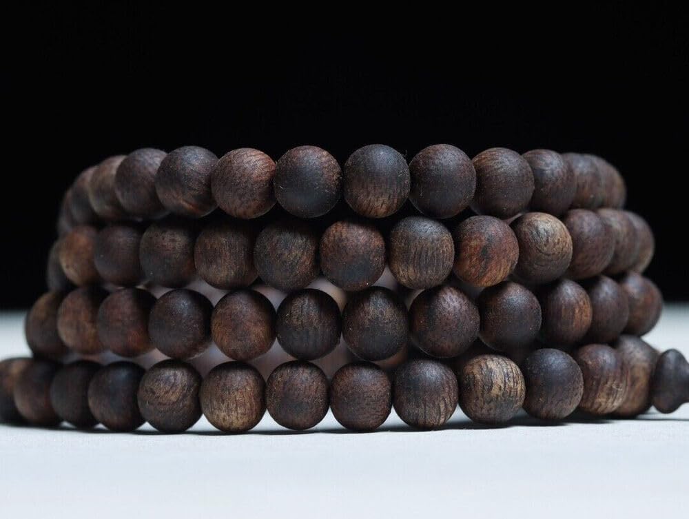 Agarwood 6mm Natural Vietnam White chess nan agarwood Bracelets Buddhist Prayer Beads