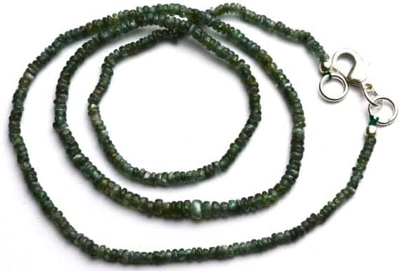 BEADS GEMSTONE 1 Strand Natural Alexandrite Chrysoberyl Smooth 2 to 3.5MM Rondelle Beads Necklace 18 Inch Long Long Code-HIGH-5164