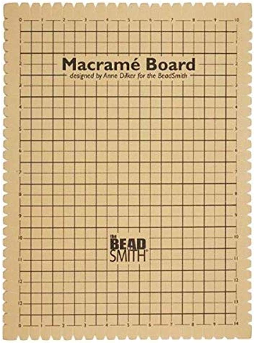 The Beadsmith Mini Macrame Kit - Bead Board 11.5 x 15.5 inches - Thread Zap II - 5.25” Thread Burner - S-Lon Cord #18 Cord, Multipack with 4 Spools – for Macrame and Knotting Jewelry Projects