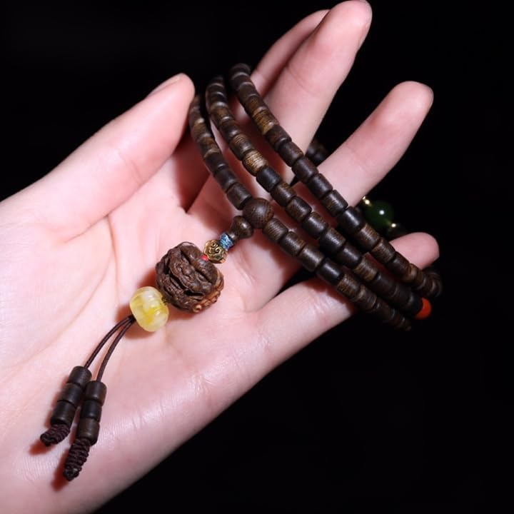 Brunei Soft Silk Agarwood 6mm Barrel Beads + Wealth-Attracting Fragrance Cloud Miraculous Sweetness