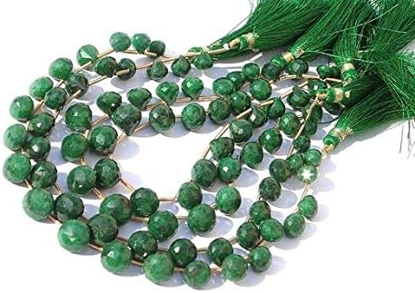 13 inch natural beads strand of 7-10mm faceted onion dyed ruby gemstone briolletes beads for DIY jewelry - necklace, bracelet, earring, ring.