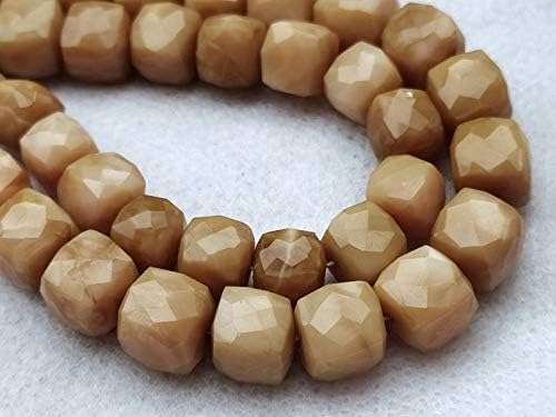GEMZ 4 inch Strand of Natural Peruvian Pink Opal Box Shape Faceted Cut Pink Color briollete Beads for DIY Jewelry Making- Earring Necklace Bracelet.