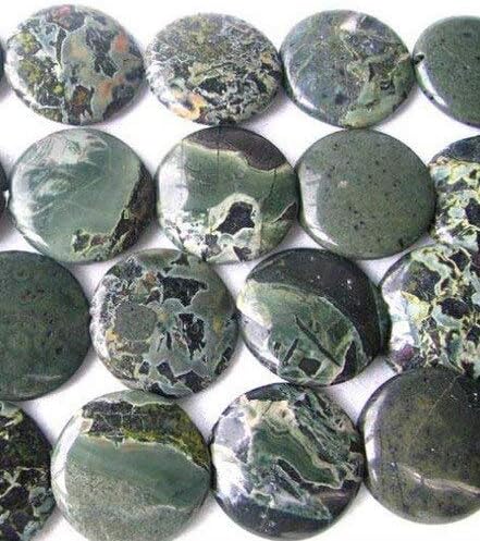 Tsunami Green Sediment Stone Pendant Bead Strand 108560 for Jewelry Making