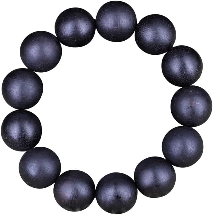 Mascot Wooden Crafts Wood Carving Art Wood Decoration Artwork 奇楠级别沉水降真香手串佛珠 紫藤香黑油椰香念珠手链 (棕红18mm*13颗)