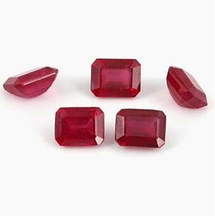 Natural Ruby Tanzania 9 mm Octogon Gemstone Cut Stone 5.04 ct. July Birthstone Loose Beads for Jewelry Making | Ring | Earring | Pendant