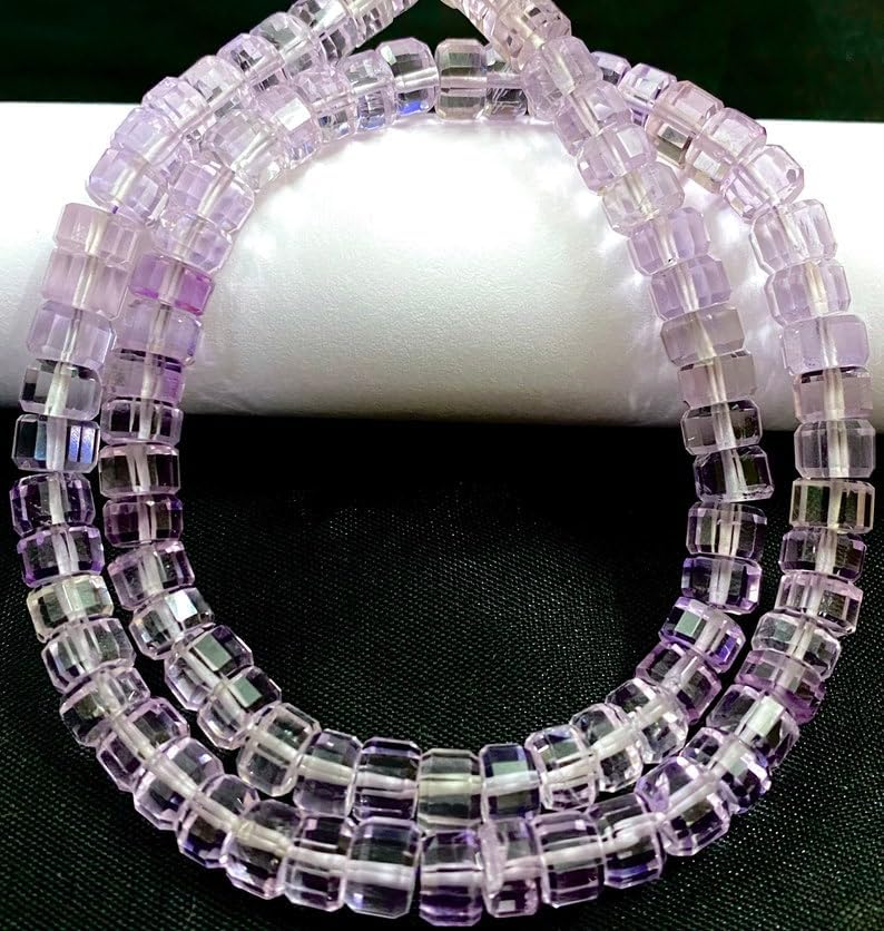Natural Pink Amethyst rondelle Faceted Beads 6x7 16 inch Long String Jewelry Making Gemstone Beads for Necklace Bracelet