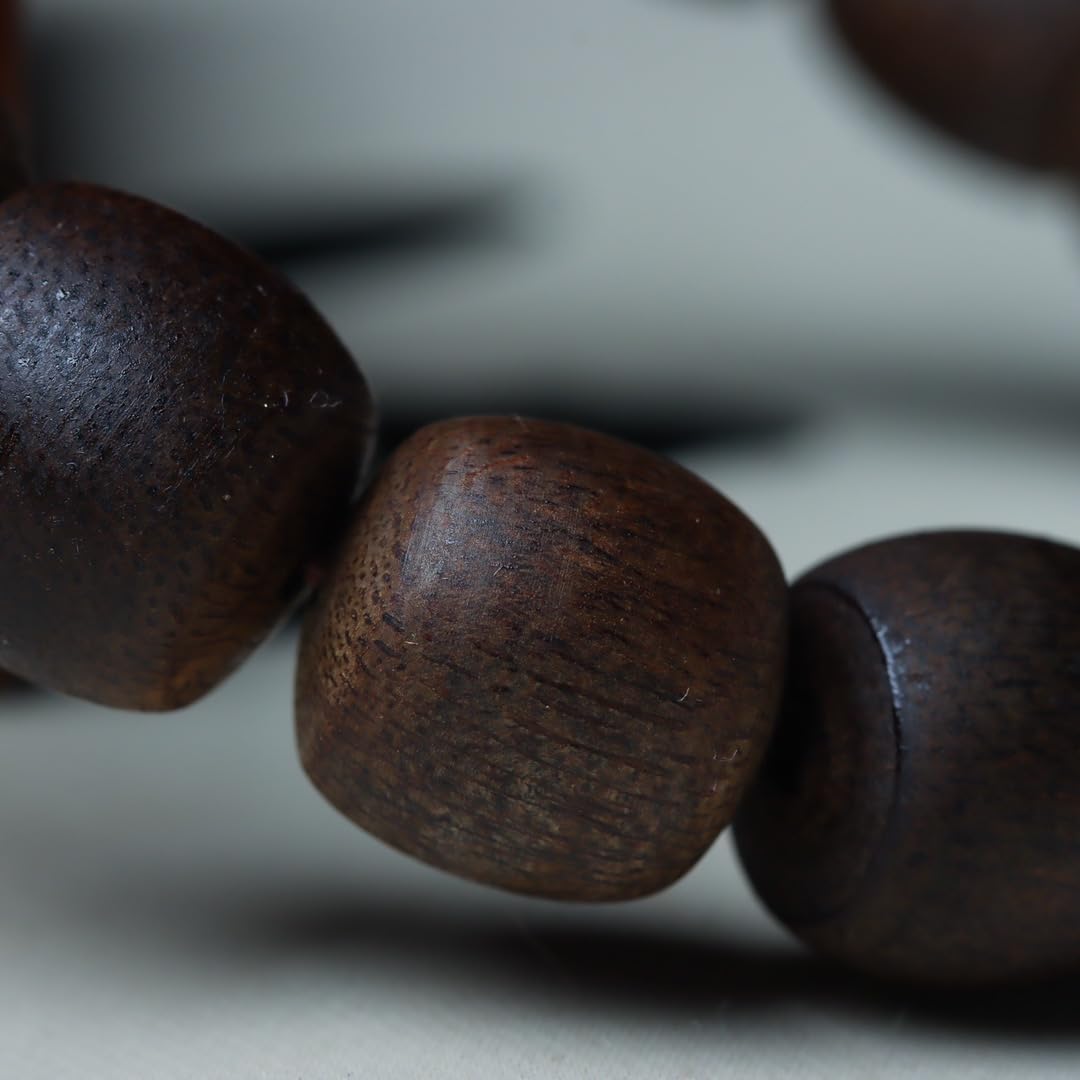 Vietnam Nha Trang Agarwood White Aquilaria Single Strand 12mm*17 Beads Barrel-Shaped Beads Sweet Honey Aroma, Cooling