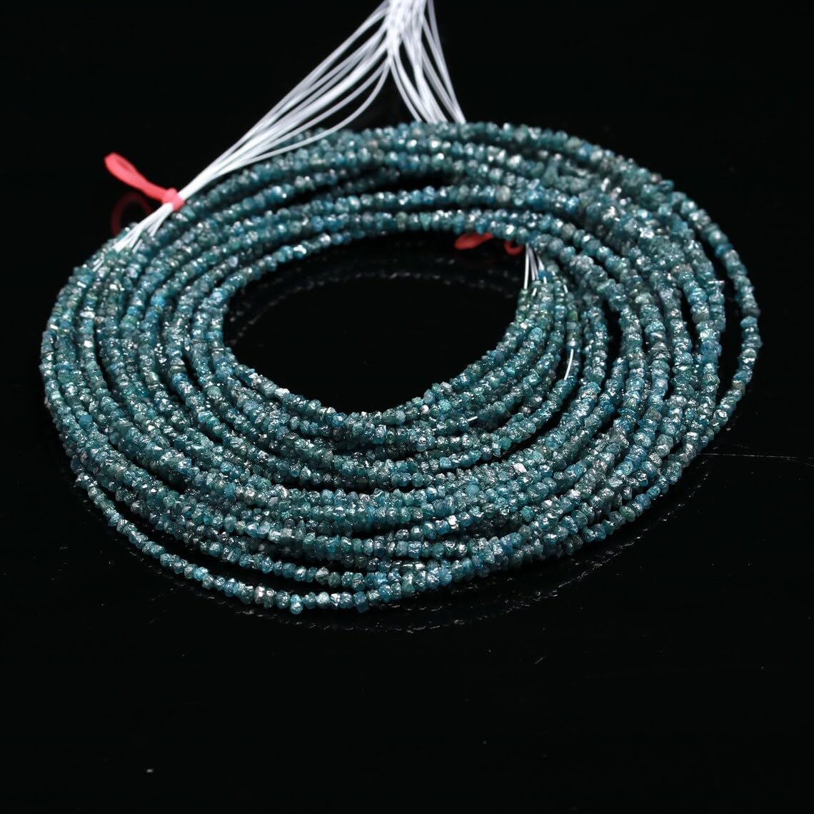 Blue Diamond Uncut Beads Diamond Rough Beads 2-3 mm Blue Diamond Beads Conflict Free Diamond Fancy Shape Raw Beads Raw Diamond Beads (25 Strands)