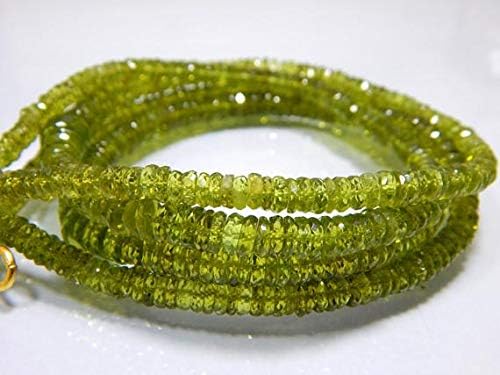 1 Strand Natural Green Amethyst Faceted Beads Rondelle Shape 6.5x7.mm Approx 13 inch Code-HIGH-20176