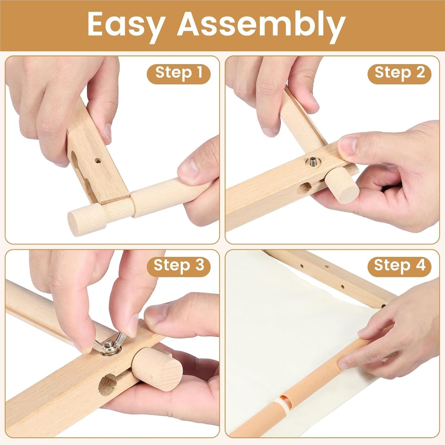 Embroidery Stand Embroidery Scroll Frame Wooden Cross Stitch Rotated Needlepoint Tapestry Adjustable(Rogue 84.5cm)