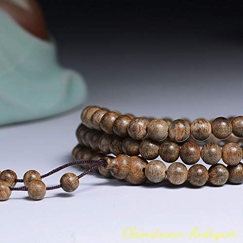 GLW Kalimantan Tarakan 6mm Wild Agarwood Aloewood Mala Meditation Prayer Beads#3033