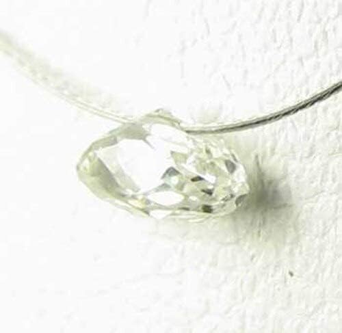 0.23cts Natural White Diamond Tabiz Briolette Bead 10617G for Jewelry Making