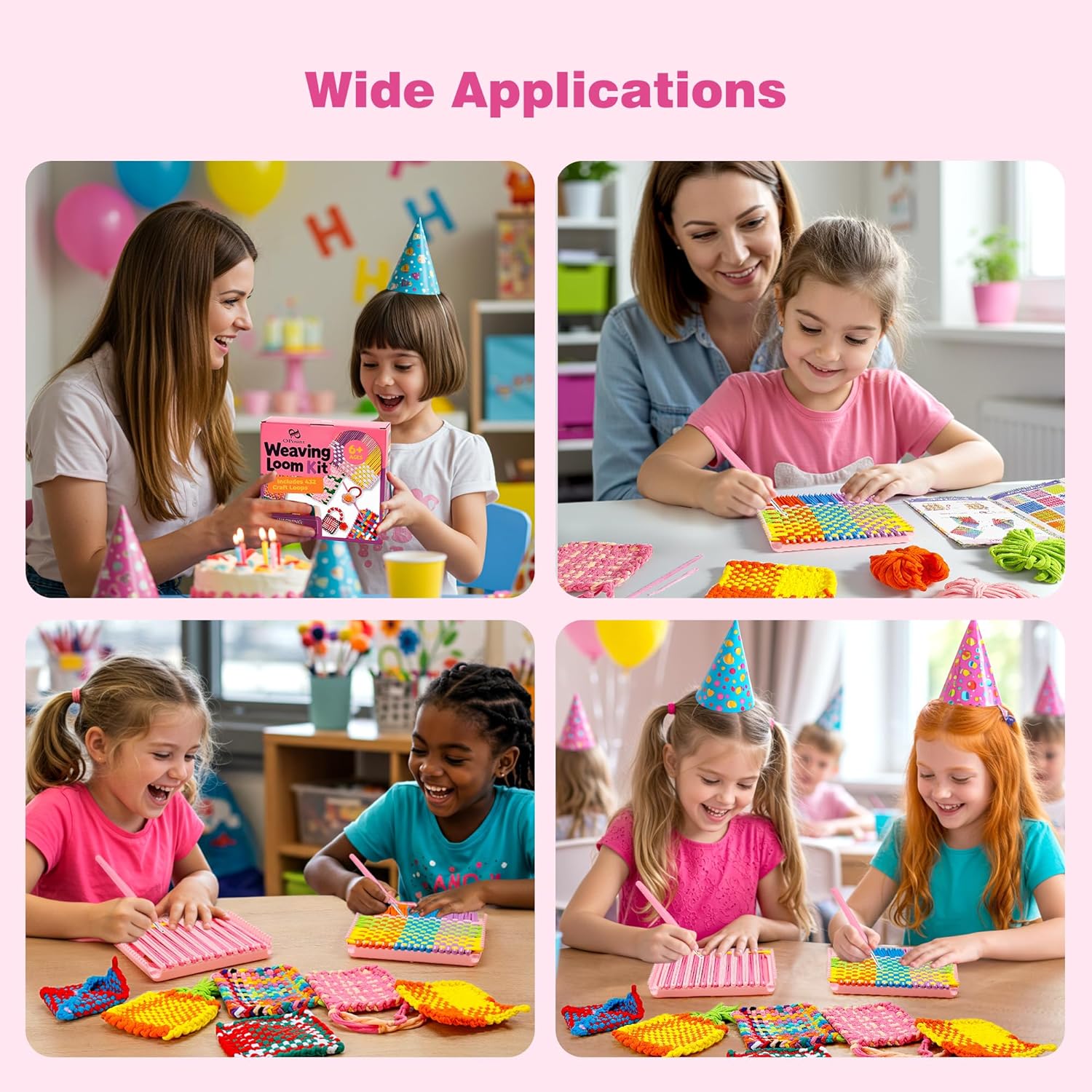 PP OPOUNT Value Bead Loom Kit with 27688 PCS Beading Supplies with 48 Color 3 mm Seed Beads & 7.3